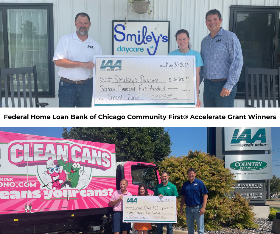 Federal Home Loan Bank of Chicago Community First Accelerate Grant Winners.