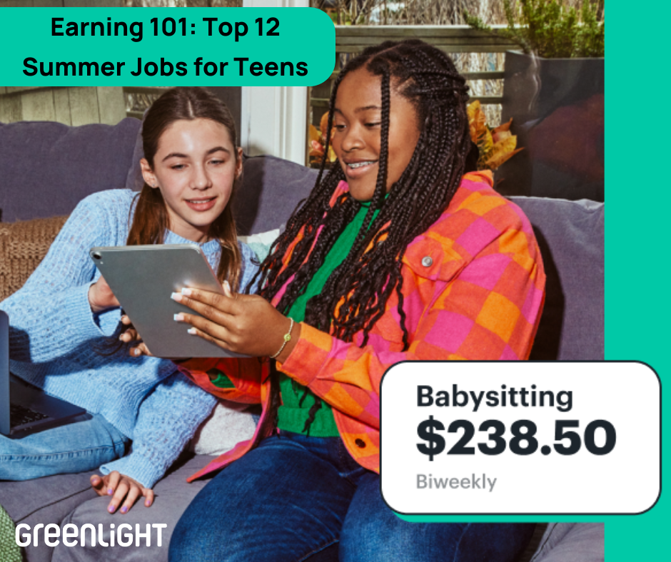 Image of babysitter getting paid through Greenlight.